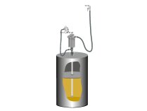 Kit de bomba de graxa PumpMaster 3+3 para barris Samoa de 50 kg, art. 429810