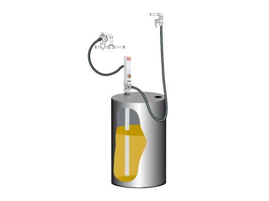 Kit de drenagem de óleo com bomba PM 4, 5:1 para tambor