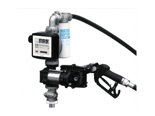 Coluna de abastecimento Piusi DRUM EX50 12V DC K33 ATEX com cabo de alimentação + bico automático, art: F0037503A