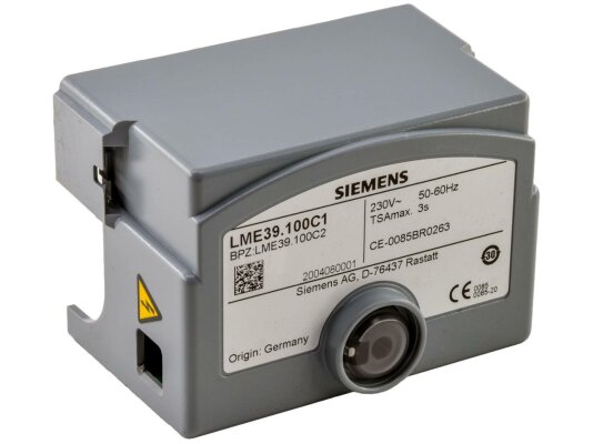 Siemens LME39.100C1 burner control system.