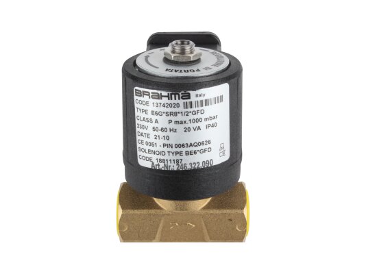 Válvula eletromagnética a gás Brahma E6G*SR8*1/2*GFD 13742020